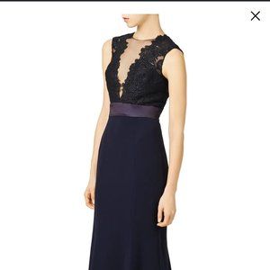Theia midnight navy dress size 2